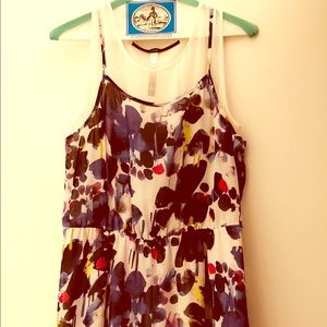 Beautiful floral print chiffon dress-size m
